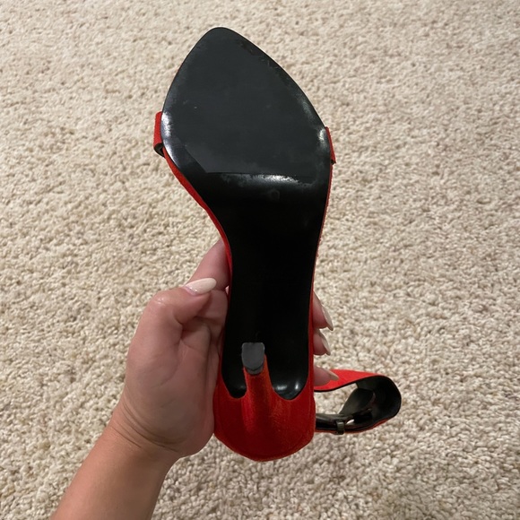 Zara Red Suede Heels - Picture 4 of 6